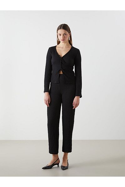 LC Waikiki Lcwaikiki Classic V-Neck Textured Women's Cardigan