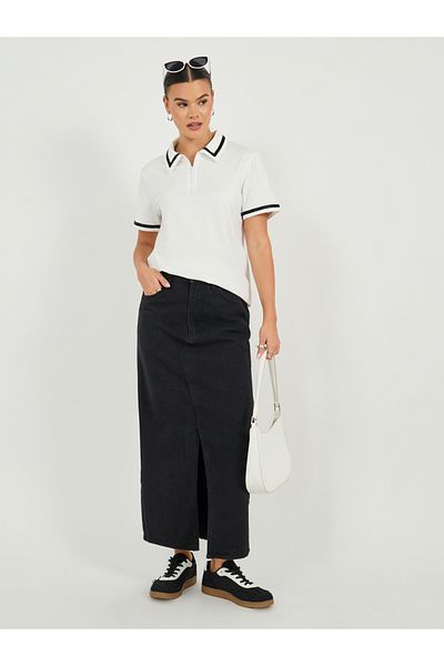 Styli Regular Fit Striped Trims Polo T-Shirt