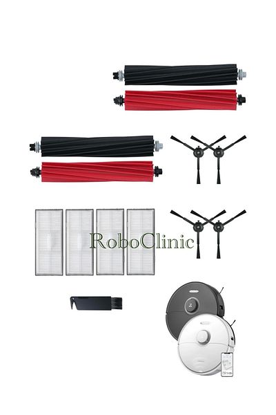 Roboclinic Roborock S8/S8 Plus/S8 Pro Ultra Compatible Brush Hepa Filter Set-13 Pieces