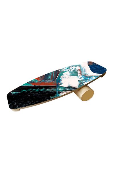 wudie Wooden Printed Balance Board Rocket Balance Board Rocket Gym Board