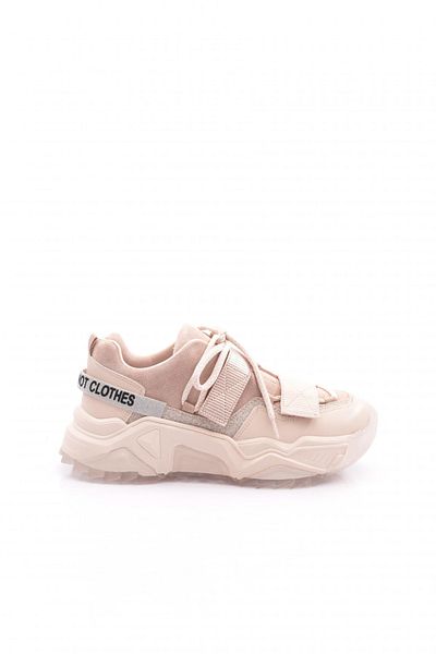 DGN 65140-22y Pantofi pantofi cu velcro argintiu cu talpă groasă pentru femei