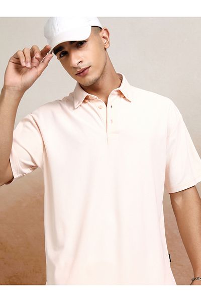 Highlander By Styli Solid Polo Neck Relaxed Fit T-Shirt
