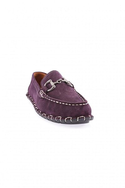 DGN Pantofi de damă cu cusături cu cataramă metalică din piele naturală din piele intoarsa mov 71132110