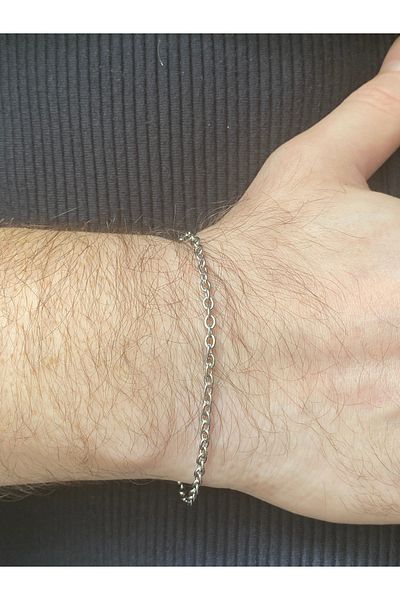 kurukafagift Men's Steel Chain Bracelet 2.5mm