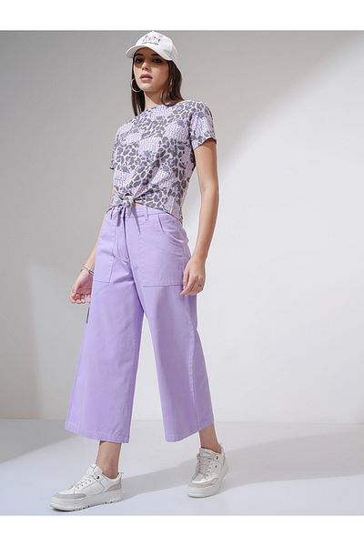 Tokyo Talkies By Styli Wide Leg Mid Rise Trousers