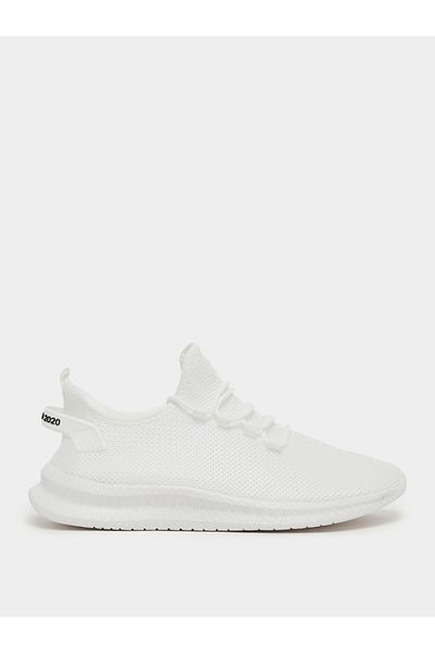 Styli Textured Knit Lace Up Sneakers