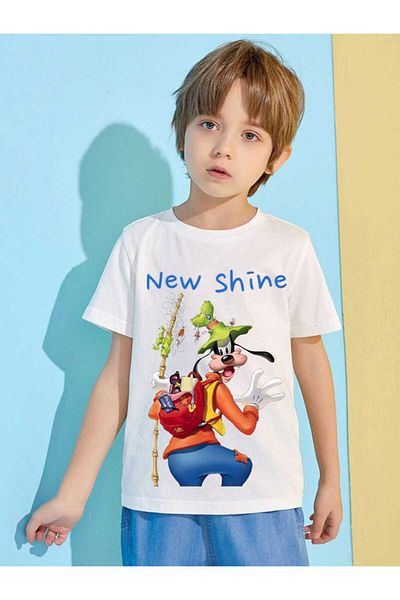 New Shine Δώρο 1 μπλουζάκι για αγορές 6 και άνω στο καλάθι - Παιδικό μπλουζάκι με κοντό μανίκι με στάμπα