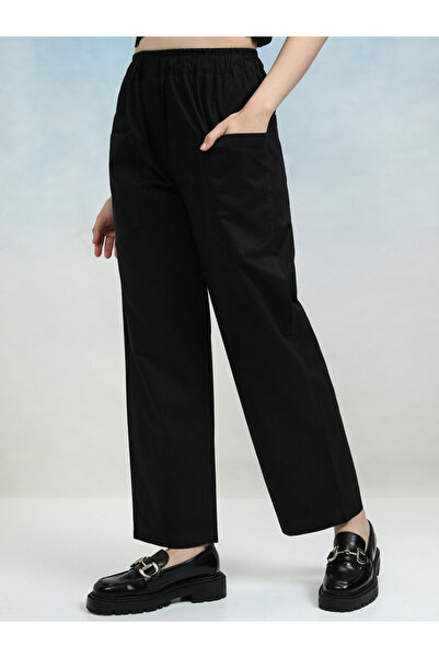Tokyo Talkies By Styli Solid Mid Rise Regular Fit Trousers