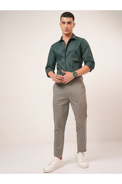 Highlander By Styli Mid Rise Slim Fit Chino Trousers