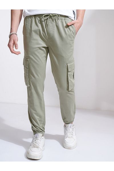 Highlander By Styli Mid Rise Slim Fit Joggers Trousers