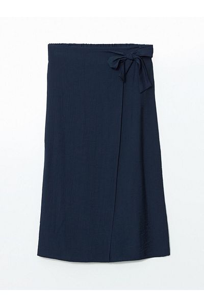 LC Waikiki LCWAIKIKI Klassischer marineblauer Damenrock mit elastischem Bund