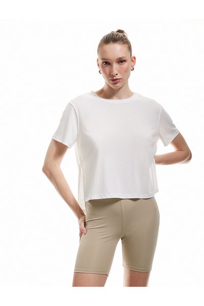 Koton Modal Blend Short Sleeve Crew Neck Basic Sports T-Shirt
