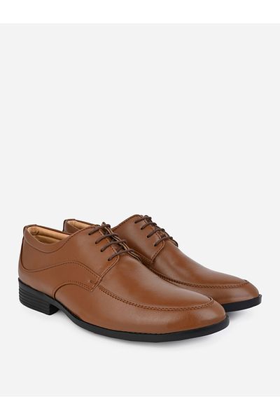 Styli Solid Oxford Shoes with Lace-Up Closure