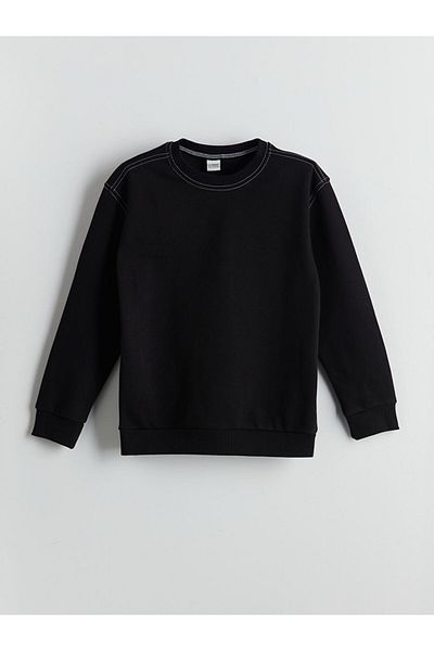 LC Waikiki Lcw Kids Black Crew Neck Boy Sweatshirt