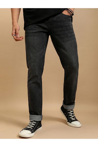 Highlander By Styli Mid-Rise Slim Fit Stretchy Faded Jeans