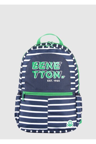 Benetton Navy Blue 03745 Navy Blue Backpack