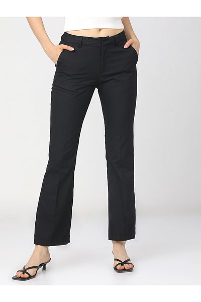 Tokyo Talkies By Styli Mid Rise Straight Fit Trousers