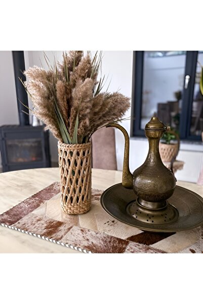 SCB Mobilya Dekoratif Hasır Vazo, Dekoratif Hasır Sepet, Çok Amaçlı Sepet