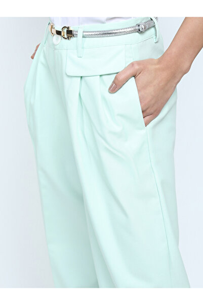 Tokyo Talkies By Styli Mid Rise Parallel Trousers with Belt Loop