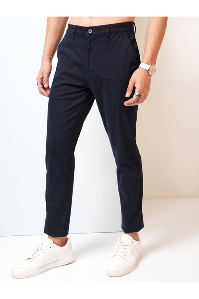 Highlander By Styli Mid Rise Slim Fit Chino Trousers