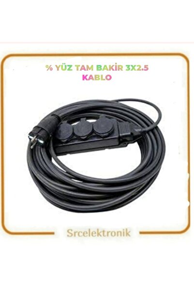 HES KABLO ARAÇ SARJİ UYUMLU KABLO ( 12 METRE) 3x2.5 % YÜZ TAM BAKIR HES KABLO...