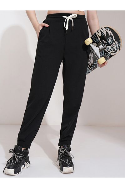 Tokyo Talkies By Styli Mid Rise Regular Fit Joggers with Drawstring