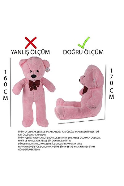 junibee 170cm Dev Büyük Peluş Ayıcık 170 Cm Hediyelik Ayı (%100 Yerli)