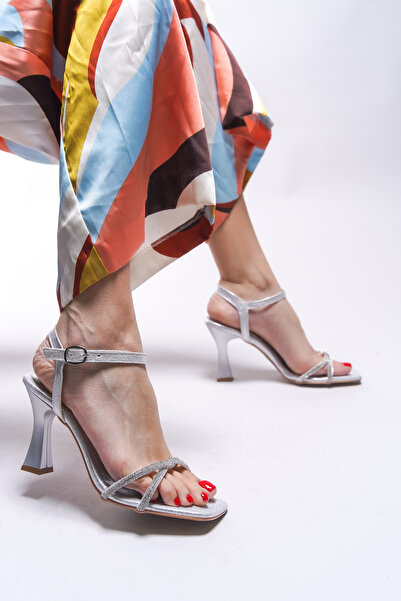 Riccon Pantofi cu toc Silver Sultan pentru femei0012345