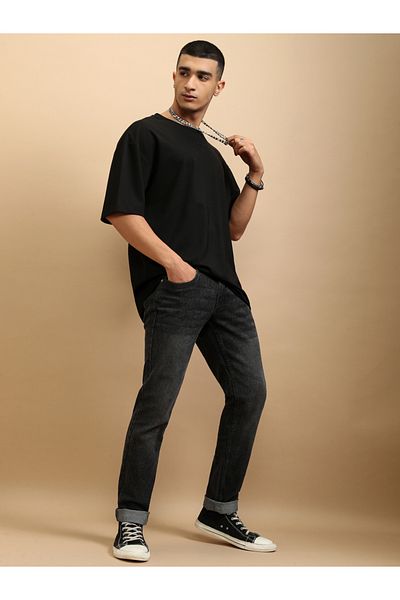Highlander By Styli Mid-Rise Slim Fit Stretchy Faded Jeans