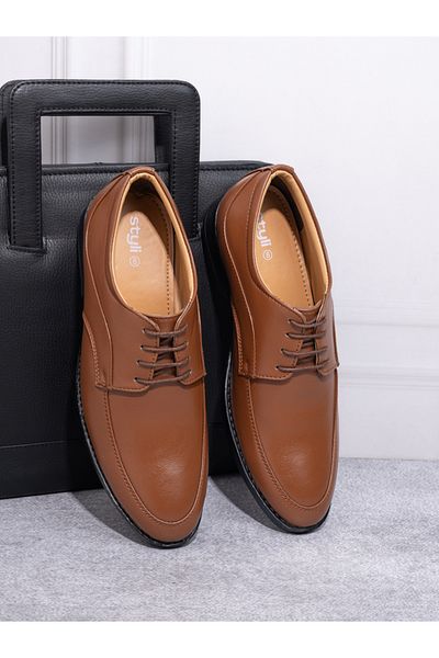 Styli Solid Oxford Shoes with Lace-Up Closure