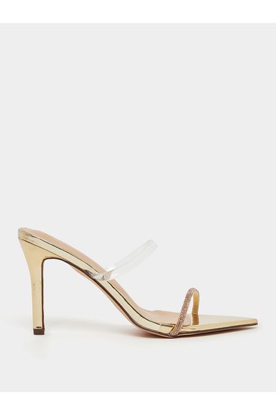 Styli Strappy Slip-On Stiletto Heel Sandals