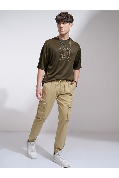 Highlander By Styli Mid Rise Slim Fit Joggers Trousers