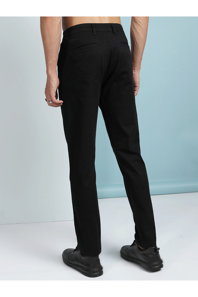 Highlander By Styli Mid Rise Slim Fit Chino Trousers