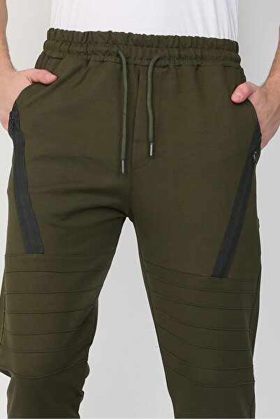 NEW YEAR FİT Men's Sweatpants with Two Threaded Leg Cuffs