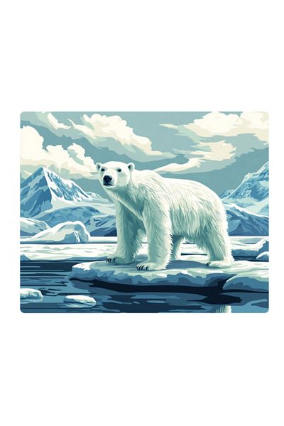 lili hediyelik Polar Bear Printed Mousepad 17,5X21,5 cm