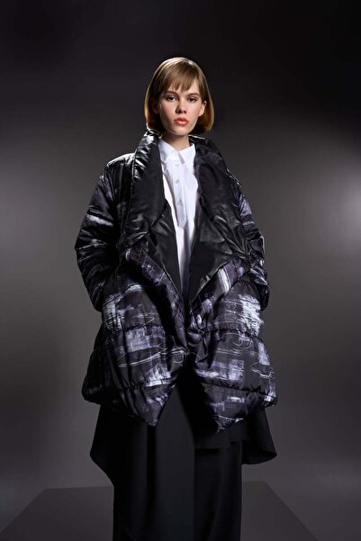 VDR معطف نسائي أسود 16111