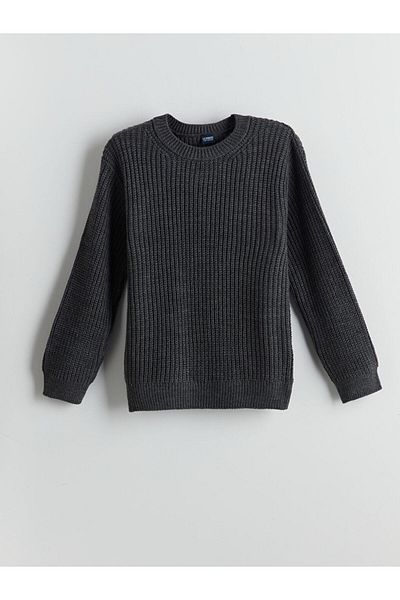 LC Waikiki Lcw Kids Anthracite Crew Neck Boy's Knitwear Sweater