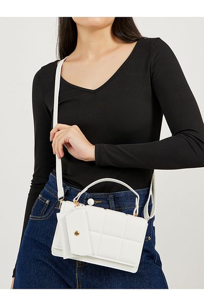 Styli Quilted Handbag with Mini Purse