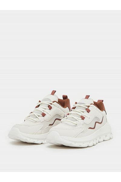 Styli Contrast Detail Chunky Sole Lace Up Sneakers