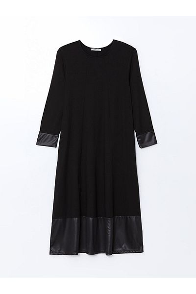 LC Waikiki Lcw Grace Black Crew Neck Women's Dress