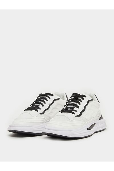 Styli Abstract Sole Cushioned Plate Lace Up Sneaker