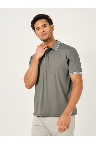 Styli Regular Fit Contrast Tipped Detail Collar Polo