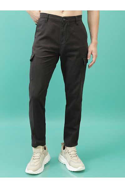 Highlander By Styli Mid Rise Regular Fit Trousers with Cargos Pockets