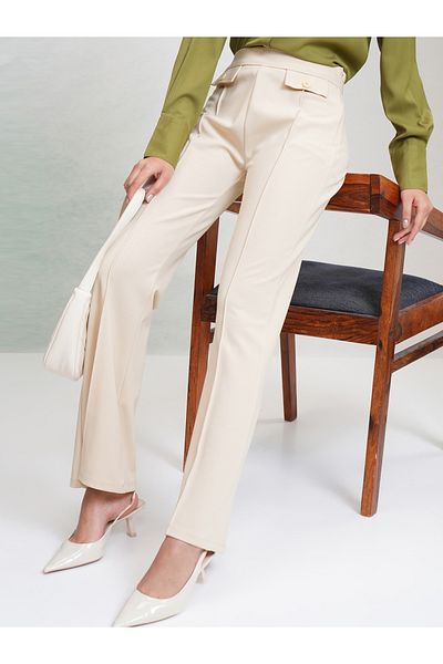 Tokyo Talkies By Styli Solid Mid Rise Flared Trousers