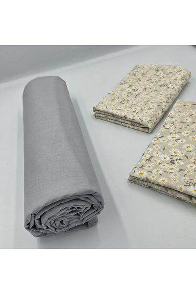 pınarhome collectıon New Season - 100% Organic Cotton, Soft Sand and Elastic Crossbody+Pillow Cover Corner Depth 28-30 cm