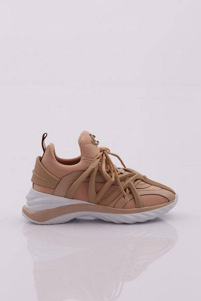 DGN Beige Women's Sneakers - Lace-Up, 1553363
