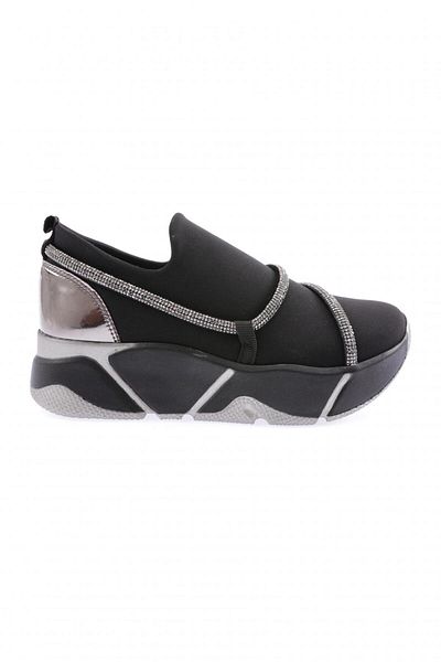 DGN M600-23y Women's Stretch Stone Rope Detailed Mega Thick Sole Sneakers Shoes