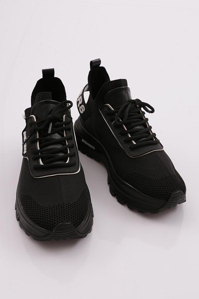 DGN Pantofort negru - femei, cu text pe spate elastic, 1823363