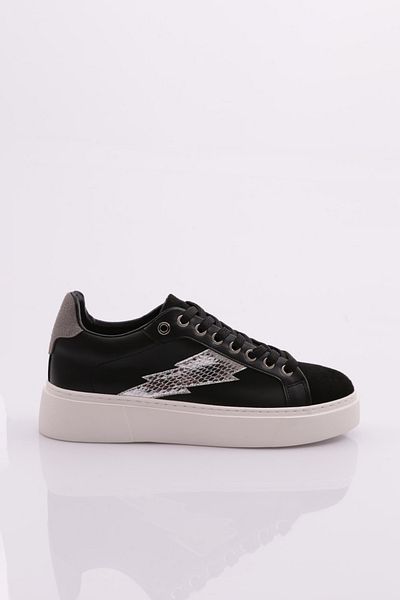 DGN 1002 Pantofi de damă Negru Argintiu