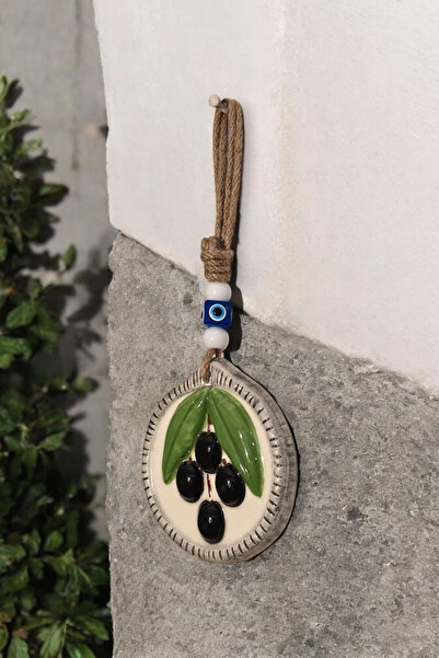 Revard Home Nazar Boncuklu Seramik Zeytin Dalı Figürlü El Yapımı Dekoratif Da...